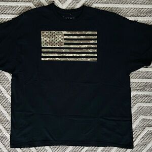 5 Star American Flag Gold Foil' Men's T-Shirt. (XXL)
